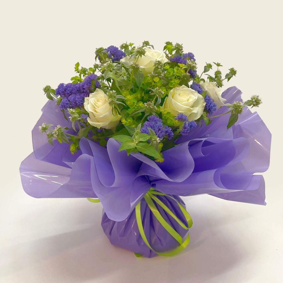 Bouquet blu e bianco
